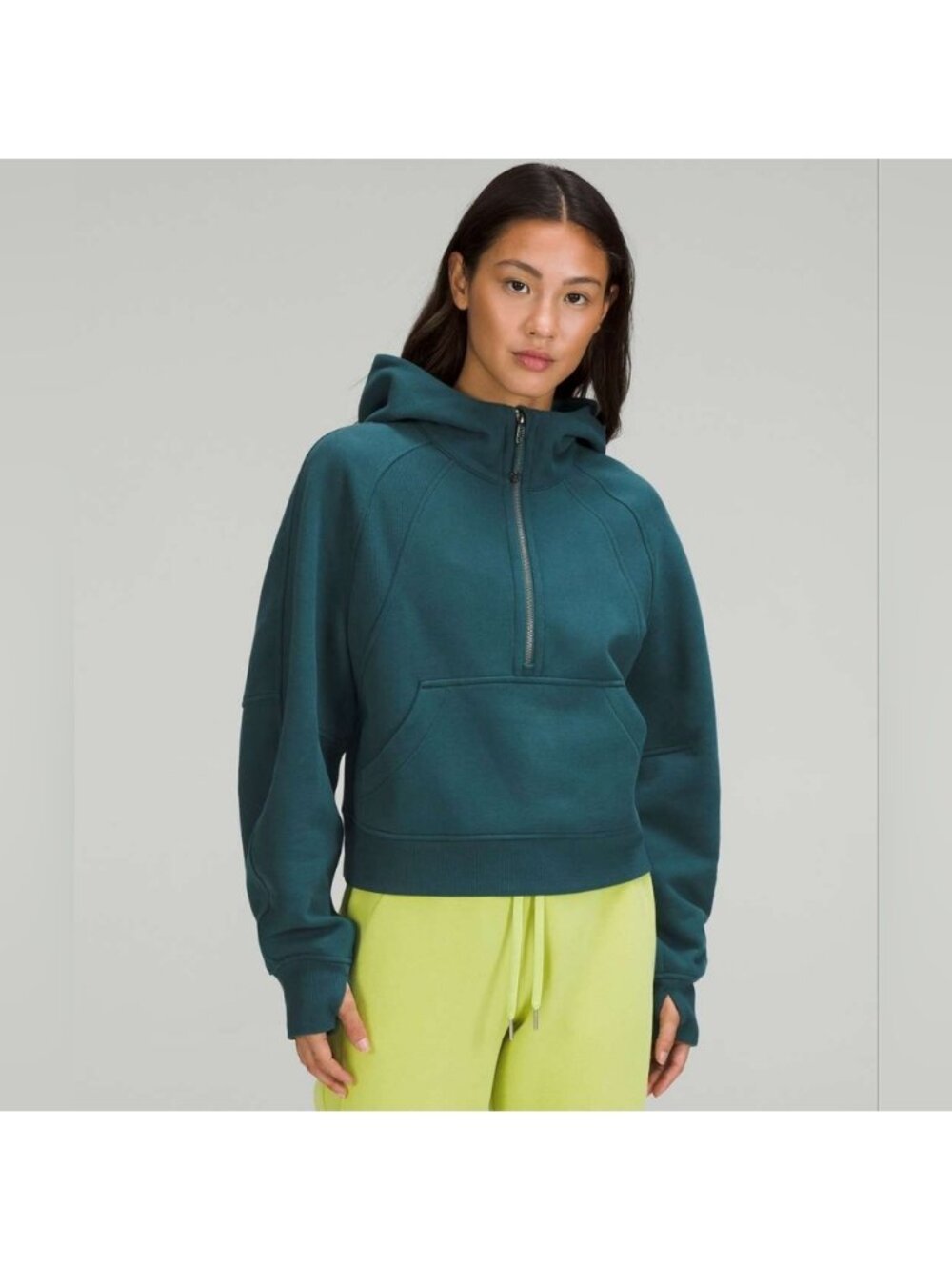 Lululemon Scuba Oversized Half-Zip Hoodie Green Jasper